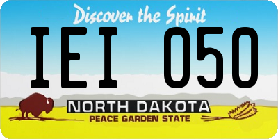 ND license plate IEI050