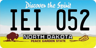 ND license plate IEI052