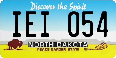 ND license plate IEI054