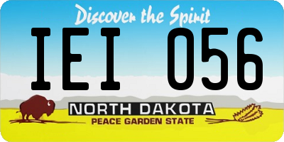 ND license plate IEI056