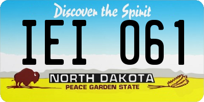 ND license plate IEI061