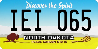 ND license plate IEI065