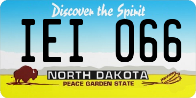 ND license plate IEI066