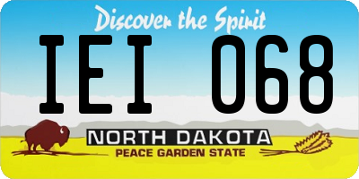 ND license plate IEI068