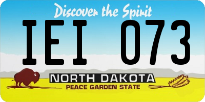 ND license plate IEI073