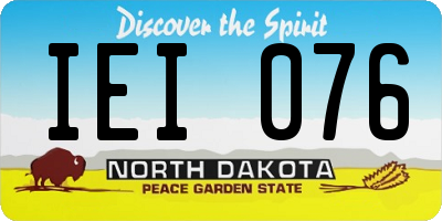 ND license plate IEI076