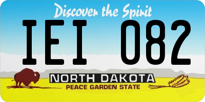 ND license plate IEI082
