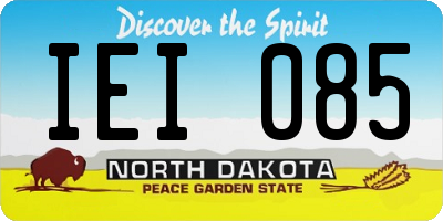 ND license plate IEI085