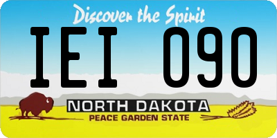 ND license plate IEI090