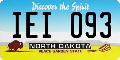 ND license plate IEI093