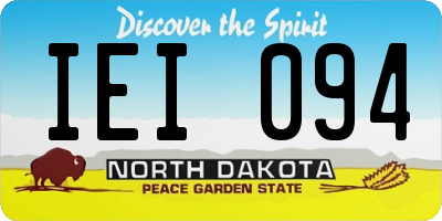 ND license plate IEI094