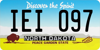 ND license plate IEI097