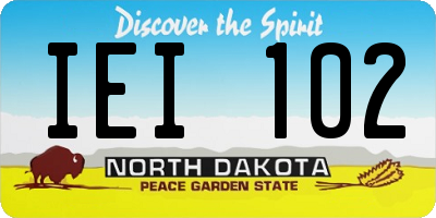 ND license plate IEI102