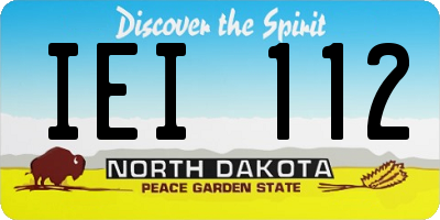 ND license plate IEI112