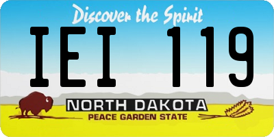ND license plate IEI119