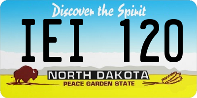 ND license plate IEI120