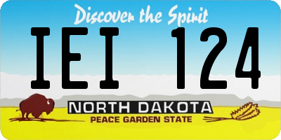 ND license plate IEI124