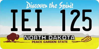 ND license plate IEI125