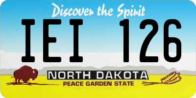 ND license plate IEI126