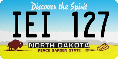 ND license plate IEI127