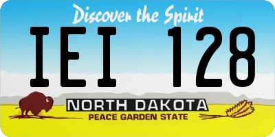 ND license plate IEI128