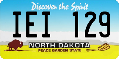 ND license plate IEI129