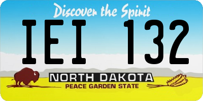 ND license plate IEI132