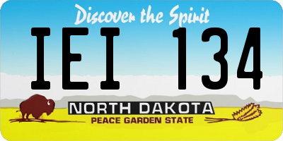 ND license plate IEI134