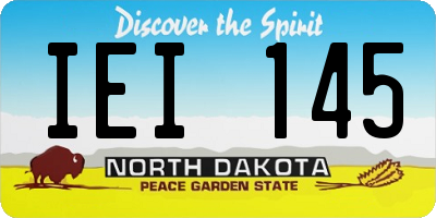 ND license plate IEI145