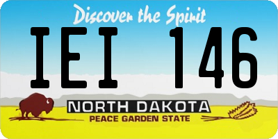ND license plate IEI146