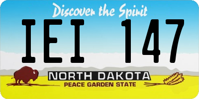 ND license plate IEI147
