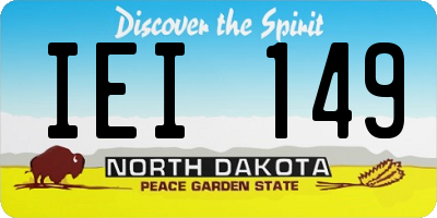 ND license plate IEI149