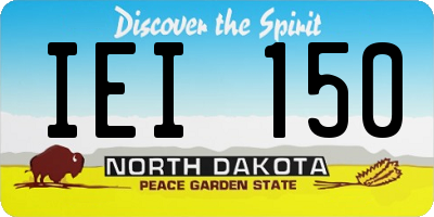 ND license plate IEI150