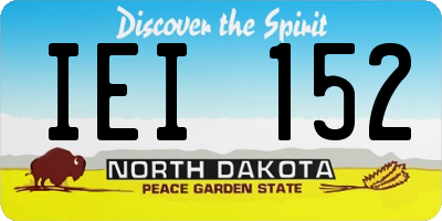 ND license plate IEI152