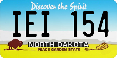 ND license plate IEI154