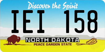 ND license plate IEI158