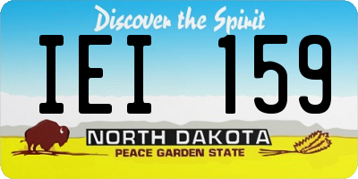 ND license plate IEI159