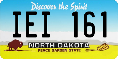 ND license plate IEI161