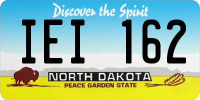 ND license plate IEI162