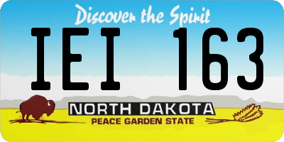 ND license plate IEI163