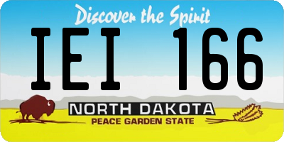 ND license plate IEI166