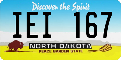 ND license plate IEI167