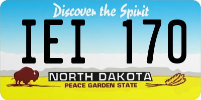 ND license plate IEI170
