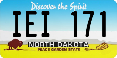 ND license plate IEI171