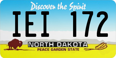 ND license plate IEI172
