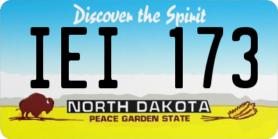 ND license plate IEI173