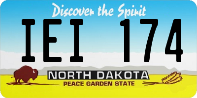 ND license plate IEI174