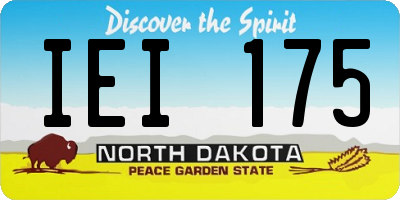 ND license plate IEI175