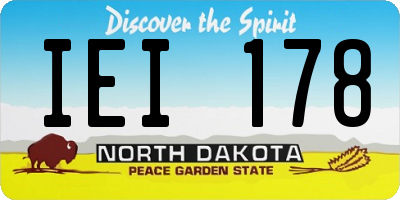 ND license plate IEI178