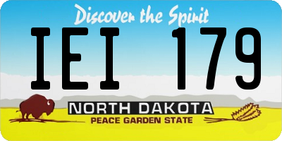 ND license plate IEI179